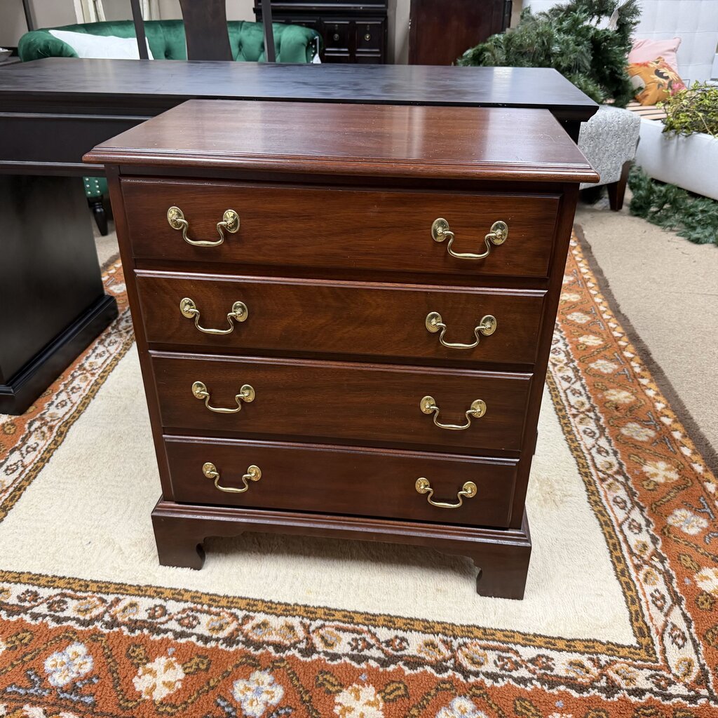 Mahogany 4-Drawer Bedside Chest