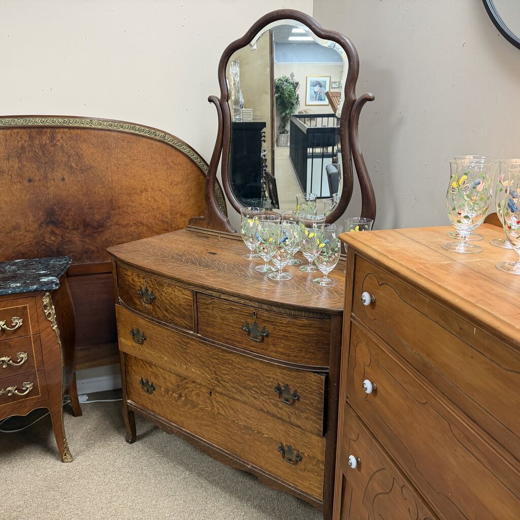 Antique Oak Dresser w/Mirror