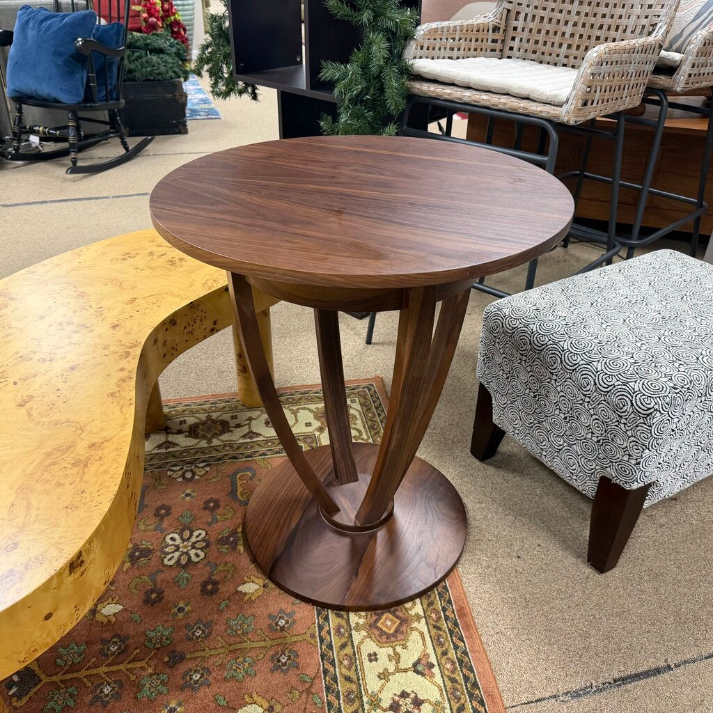 *NEW* Art Deco Style Solid Walnut Occasional Table
