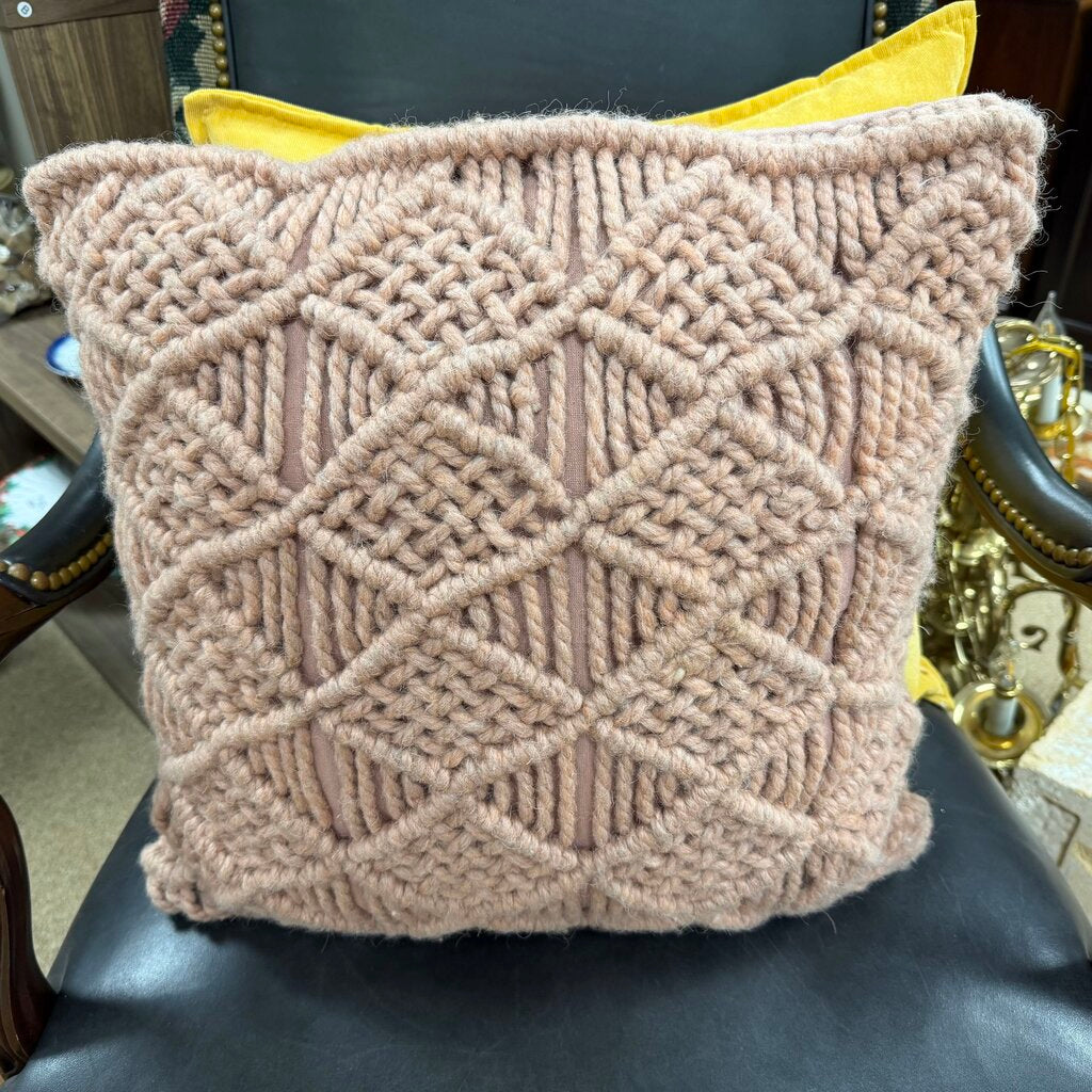 Pink Knit Pillow