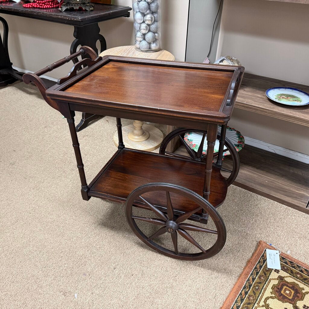 Vintage Wood Tea Cart