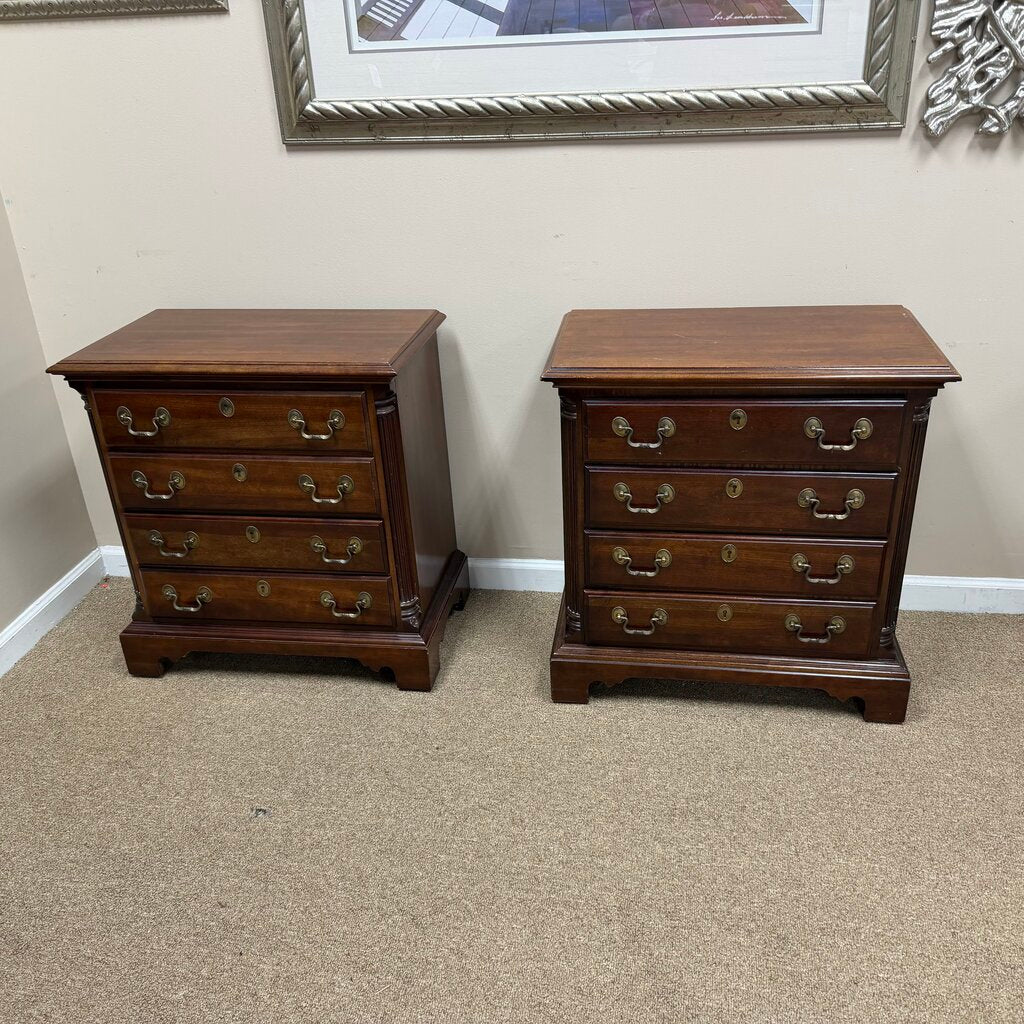 Pair Mahogany Bedside Chests