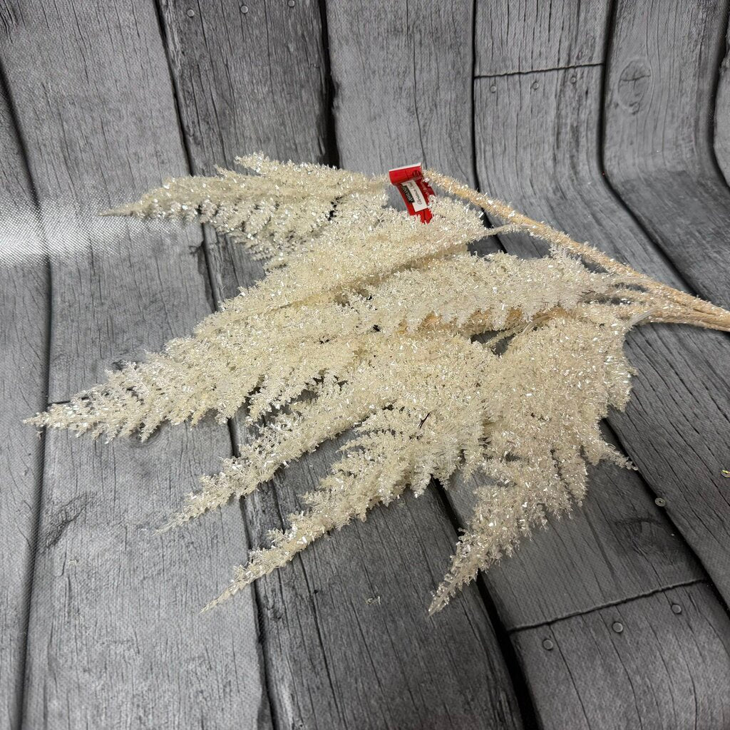 Glittered White Fern Spray