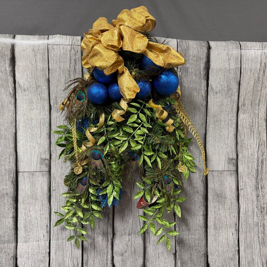 Peacock Swag Wreath