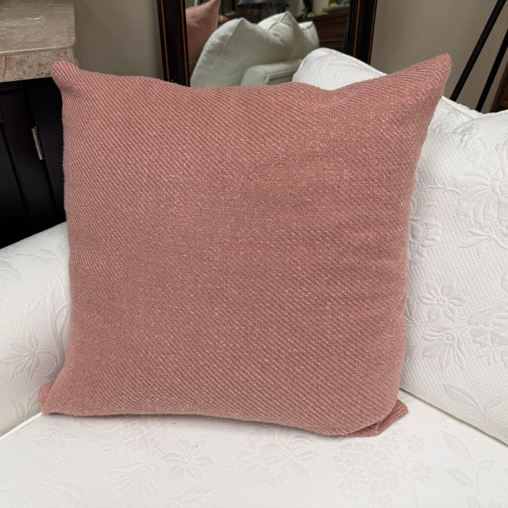 Pink Knit Down Filled Pillow