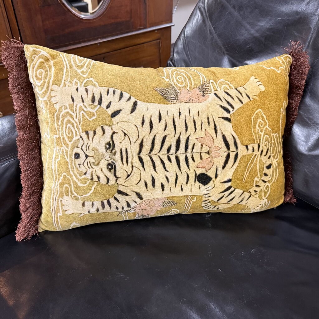 Velvet Tiger Pillow