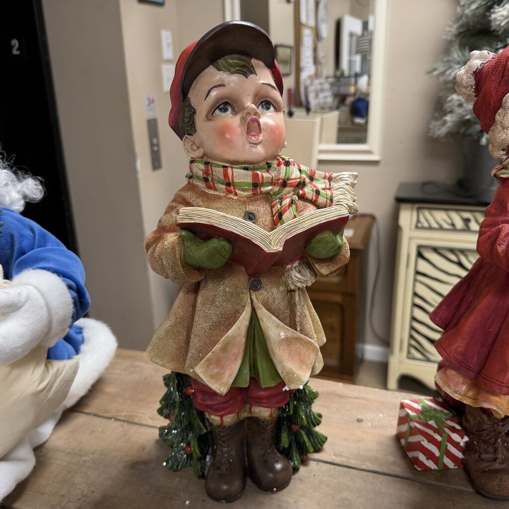 Caroling Boy Figure