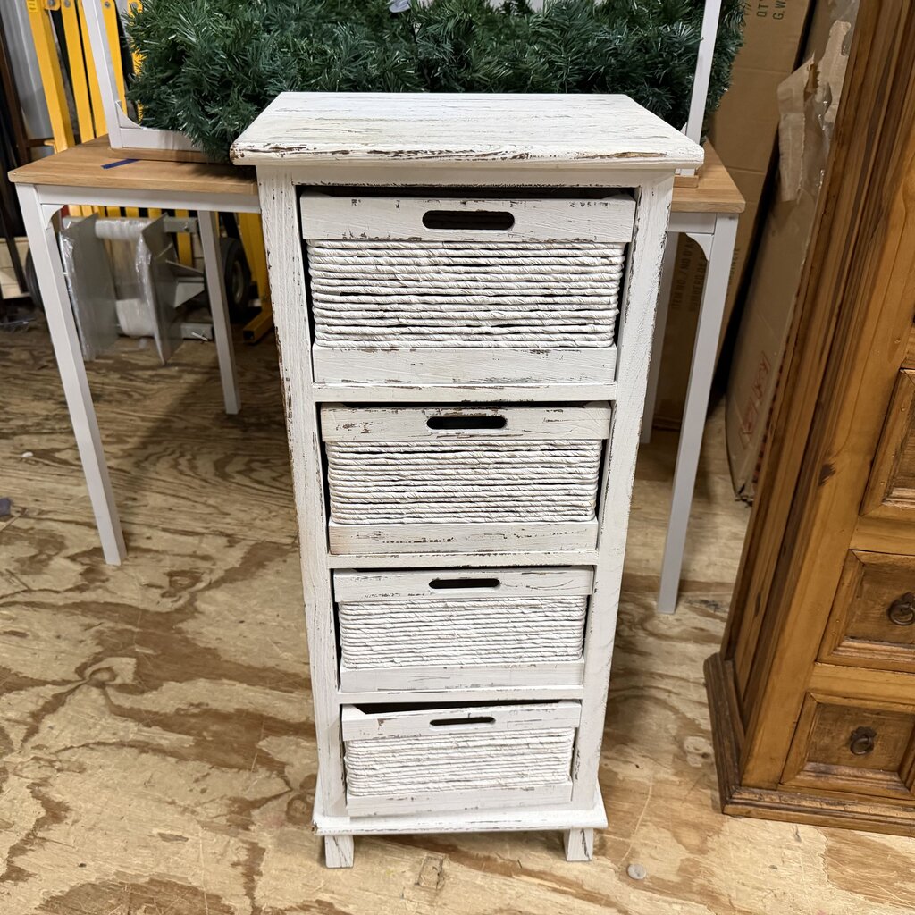 White Basket Chest