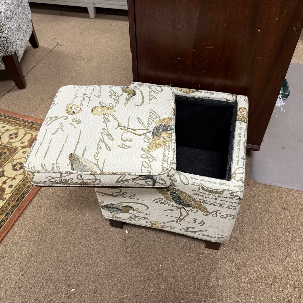Upholstered Cube Storage Ottoman
