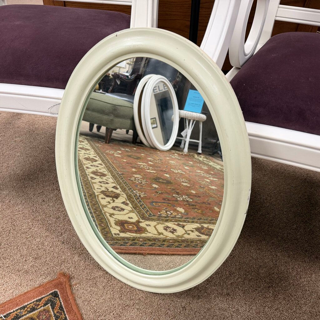 Green Oval Mirror