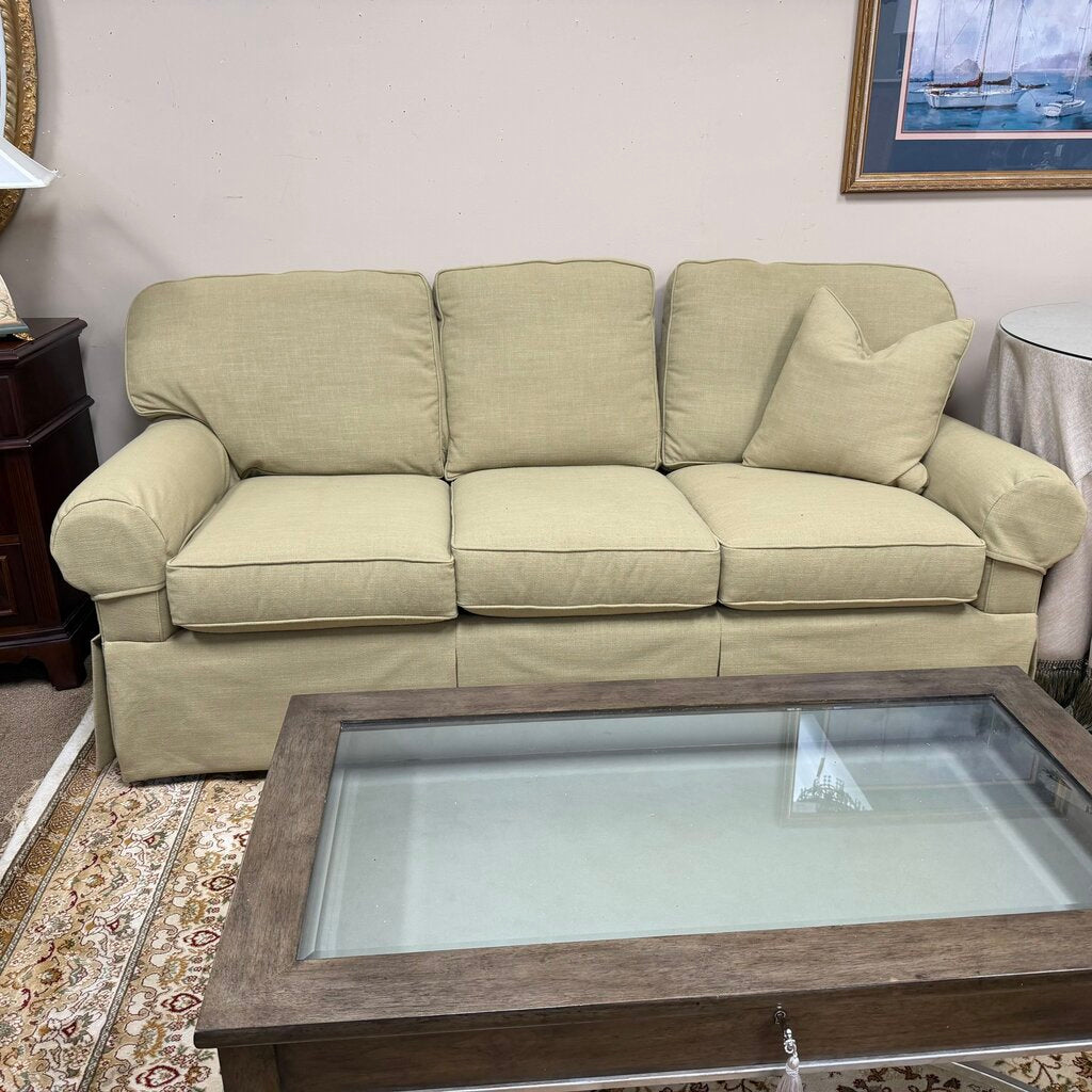 Green Linen Sofa