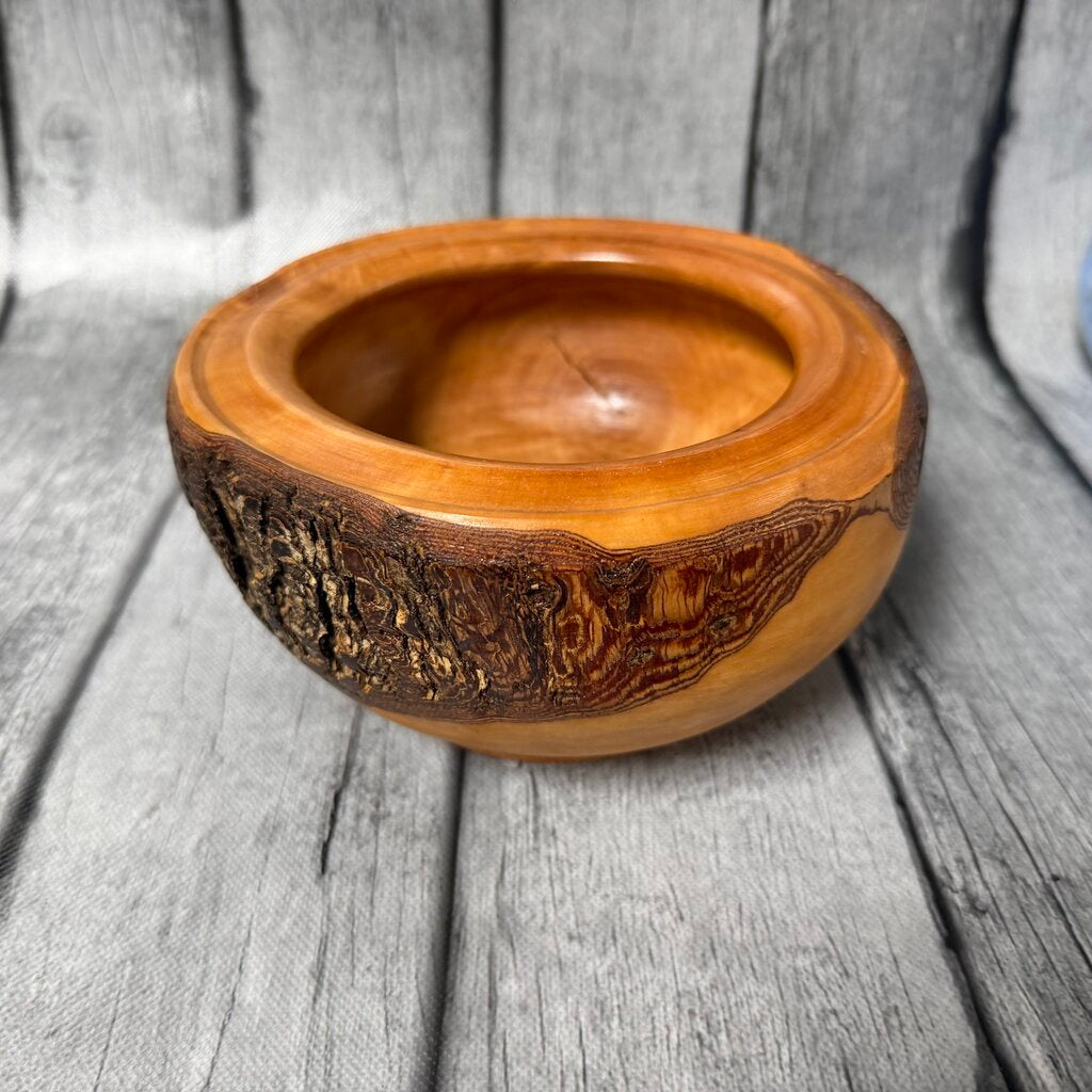 Artisan Turned Bradford Pear Wood Bowl