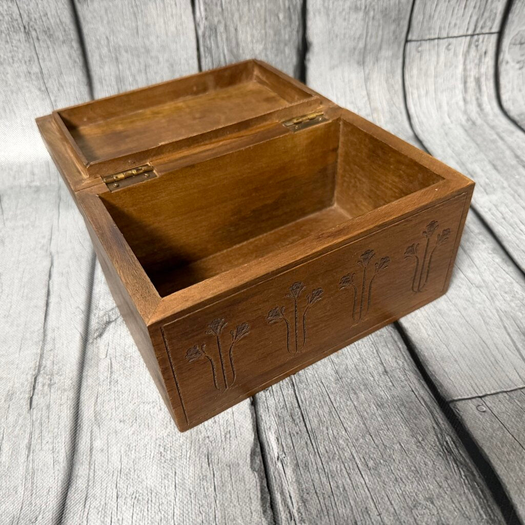 *NEW* Etched Wood Keepsake Box - Small