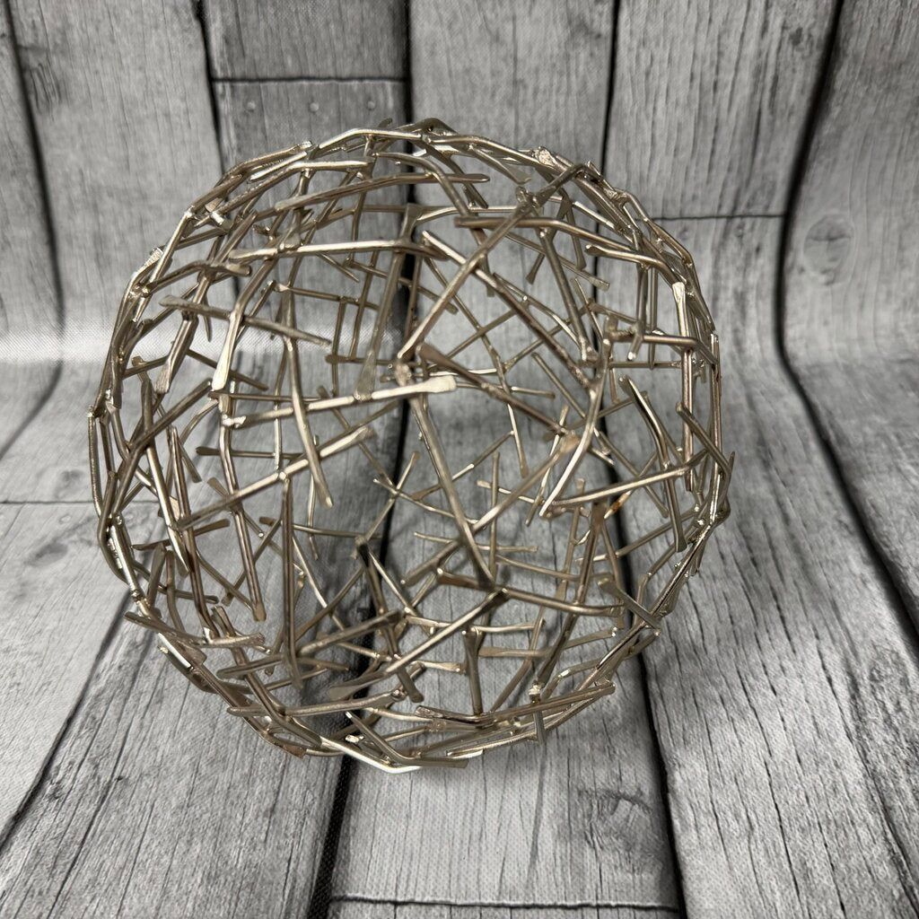 Welded Nail Sphere Sculpture