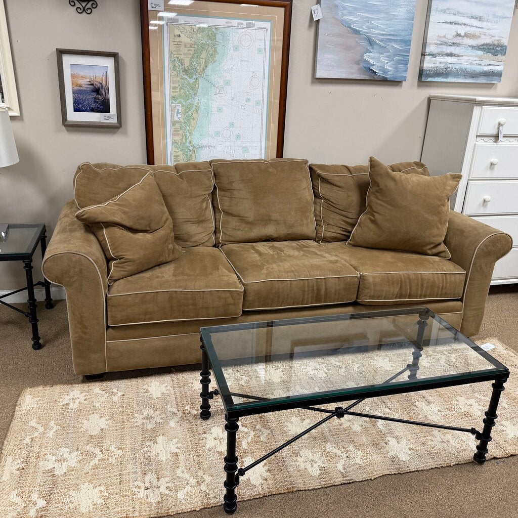 Tan Corduroy Sofa
