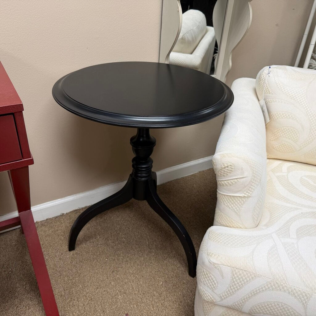 Round Black Occasional Table