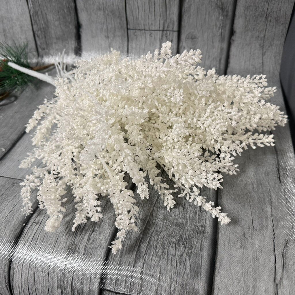 White Glittered Stems Bundle