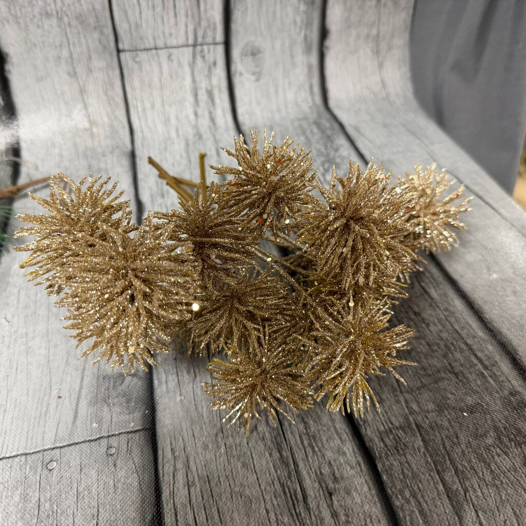 Glittered Gold Spike Stems Bundle