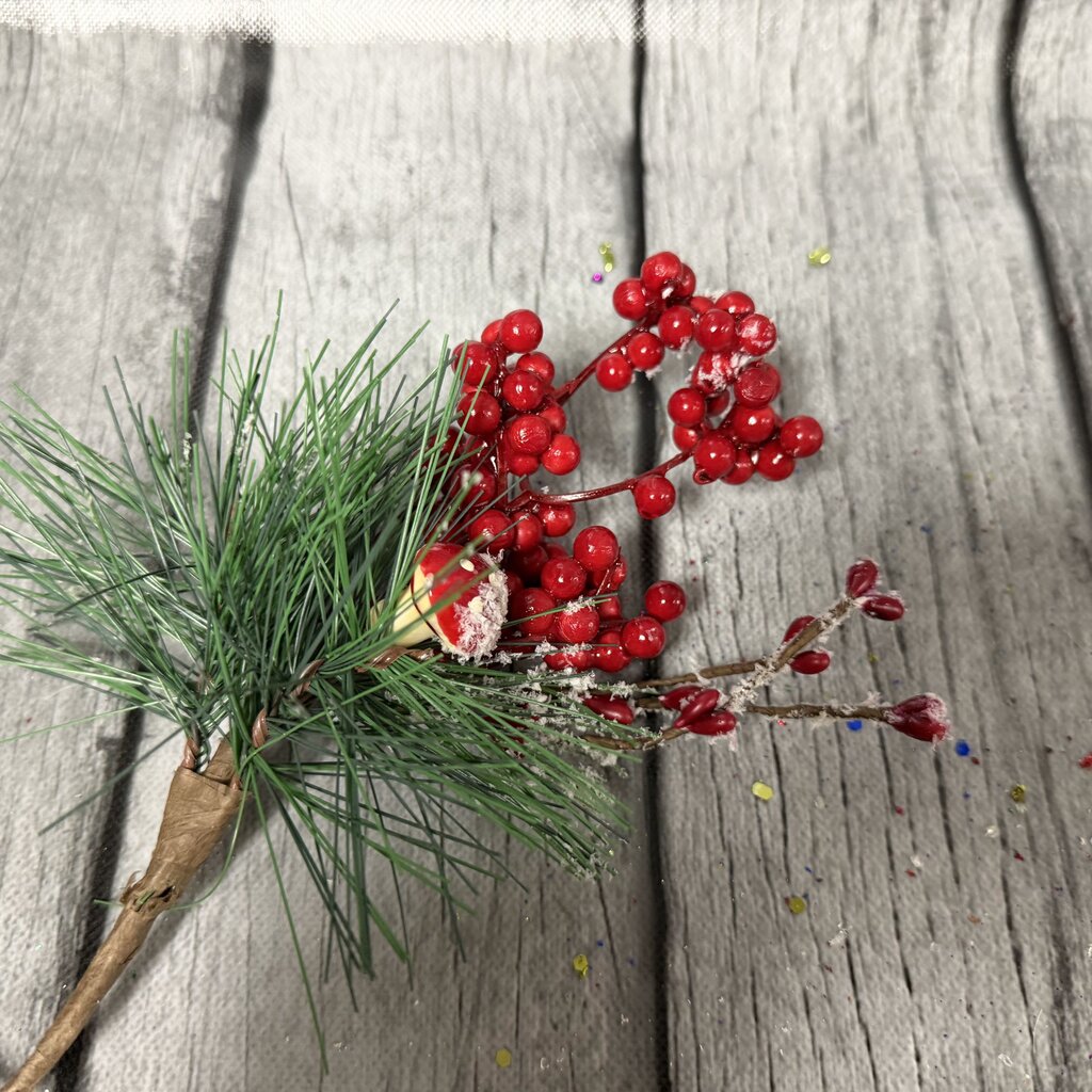 Pine Bough w/Mushroom Pick