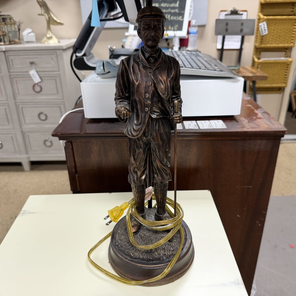 Bronze Golfer Lamp