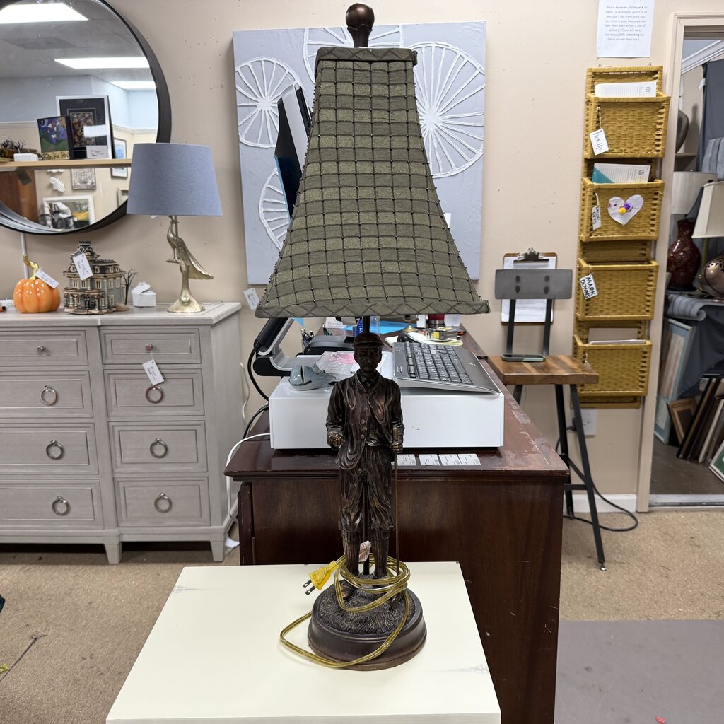 Bronze Golfer Lamp