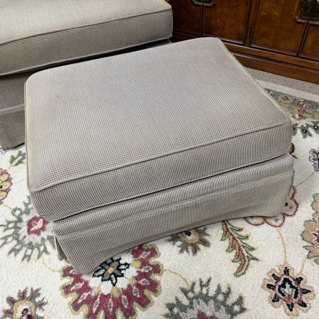 Green Accent Chair + Ottoman