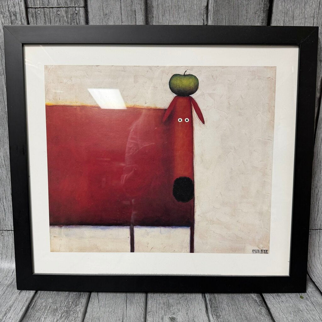 Large Red Dog Print