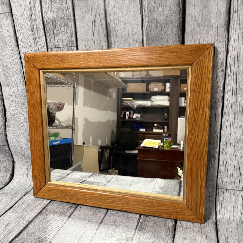 Vintage Wood Framed Mirror