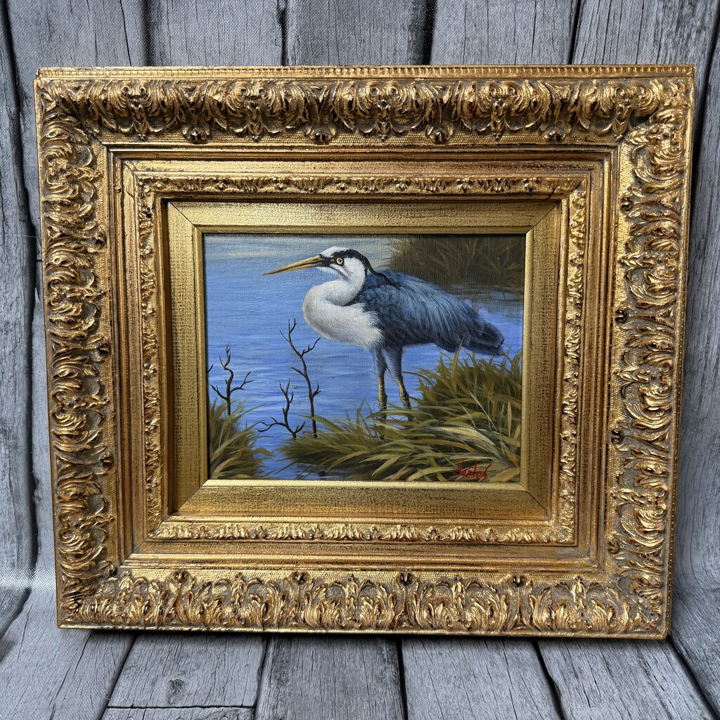 Blue Shorebird Painting
