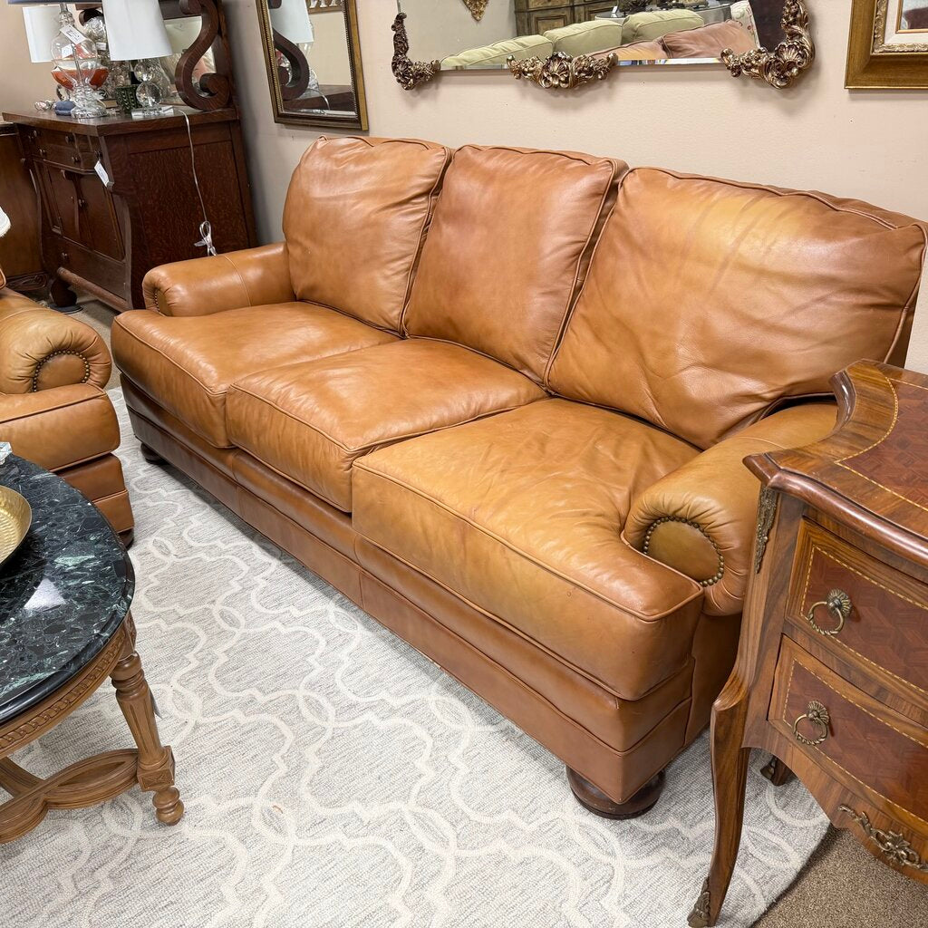 Leather Sofa (some sun damage)