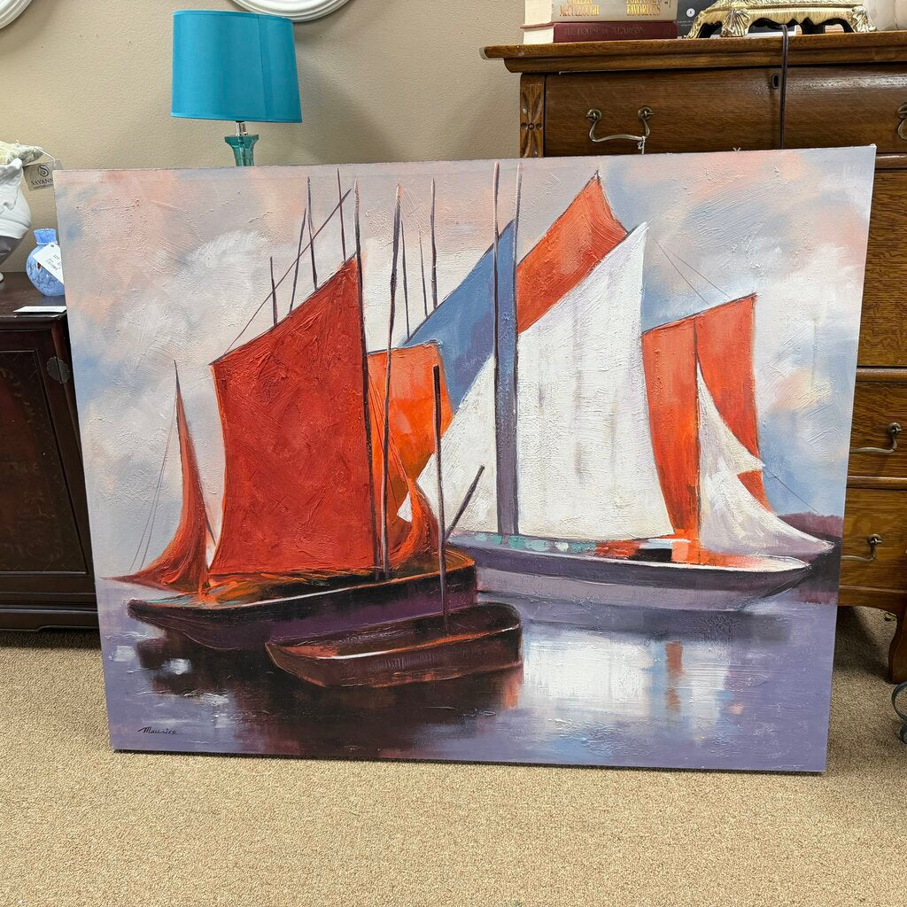 Studio Art Sailboat Painting