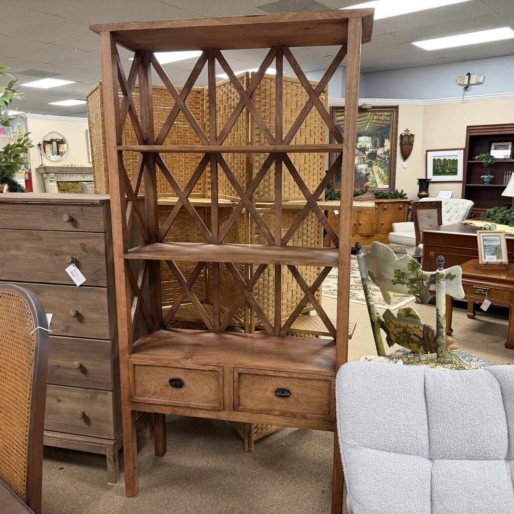 Wood 2-Dr Bookshelf