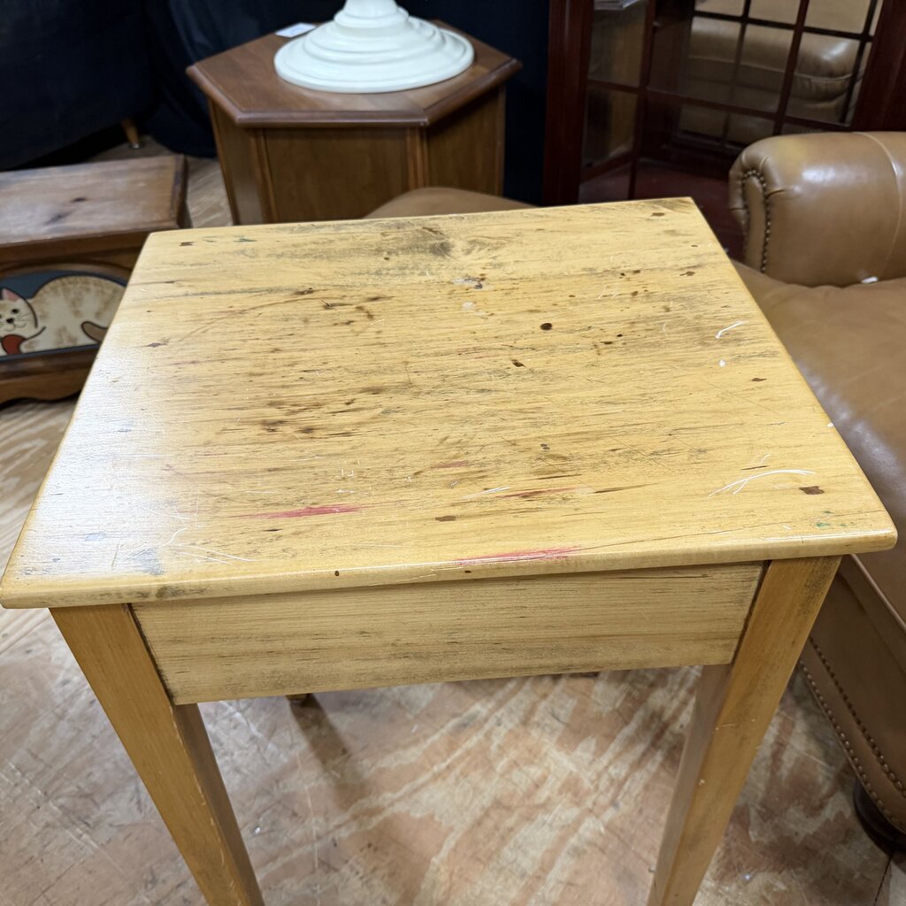 Vintage Wood Accent Table