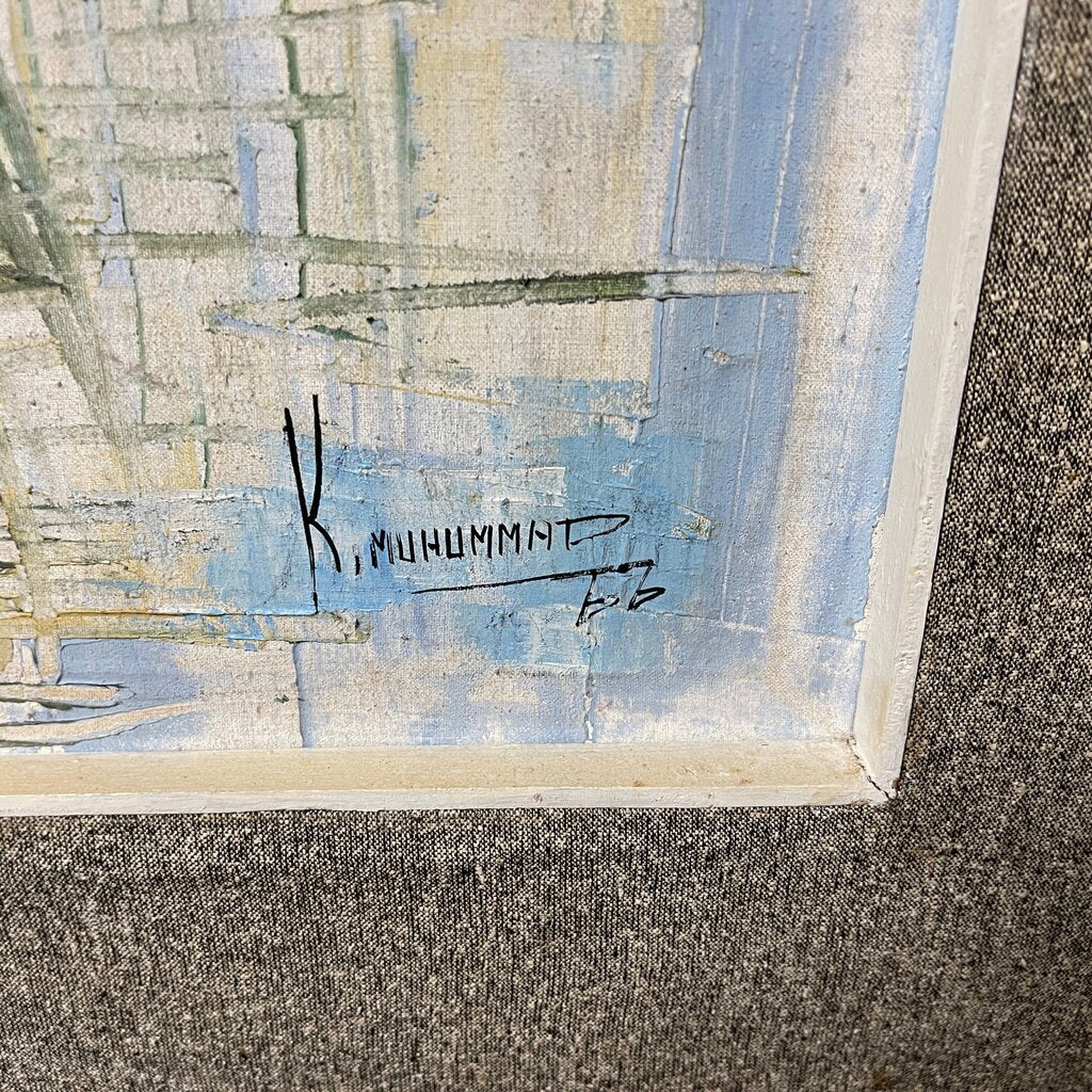 Framed Abstract Landscape Painting